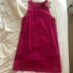 NWT JCrew Button Back Beauchamp Linen Shift Dress